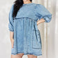 HEYSON Full Size Oversized Denim Babydoll Dress