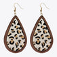 Teardrop Shape Wooden Dangle Earrings