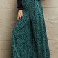 Printed Wide Leg Long Pants