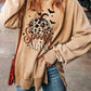 SPOOKY VIBES Graphic Slit Dropped Shoulder Sweatshirt