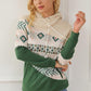 Geometric Color Block Drawstring Hoodie
