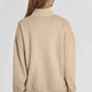 Half Sanp Drop Shoulder Long Sleeve Sweatshirt