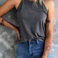 Curved Hem Grecian Tank Top