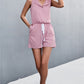 Sleeveless Buttoned Romper with Pockets