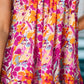 Floral Scoop Neck Ruffle Hem Cami