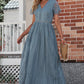 Scalloped Trim Lace Plunge Dress