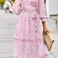 Leopard Surplice Tie Belt Slit Dress