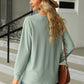 V-Neck Long Sleeve Blouse
