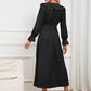 Surplice Tie Front Flounce Sleeve Dress