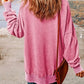 Santa Round Neck Dropped Shoulder Sweatshirt