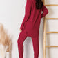Basic Bae Full Size Notched Long Sleeve Top and Pants Set