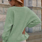 V-Neck Button-Down Dropped Shoulder Cardigan