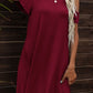 Floral Round Neck Cold-Shoulder Dress