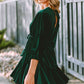 Drawstring V-Neck Tied Back Mini Dress