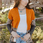 Color Block Long Sleeve Cardigan