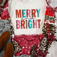 MERRY AND BRIGHT Graphic Round Neck Sweatshirt