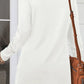 Ruched Round Neck Long Slleeve T-Shirt