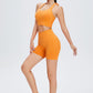 Wide Waistband Sports Biker Shorts