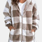 Plaid Zip Up Hooded Jacket with Pockets
