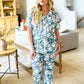 PREORDER: Button Front Pajama Pants Set In Four Prints
