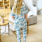 PREORDER: Button Front Pajama Pants Set In Four Prints
