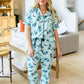PREORDER: Button Front Pajama Pants Set In Four Prints