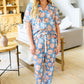 PREORDER: Button Front Pajama Pants Set In Four Prints