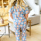 PREORDER: Button Front Pajama Pants Set In Four Prints