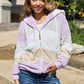 Striped Zip Up Drawstring Hooded Jacket
