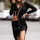 V-Neck Long Sleeve Cardigan with Pocket