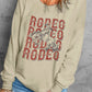 Round Neck Dropped Shoulder RODEO Graphic Sweatshirt