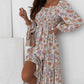 Floral Smocked Square Neck Dress
