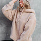 Sherpa Dropped Shoulder Long Sleeve Hoodie