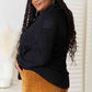 Double Take Waffle-Knit Collared Neck Dropped Shoulder Shirt