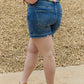 RISEN Maya Full Size Mid Rise Asymetrical Shorts
