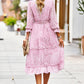 Leopard Surplice Tie Belt Slit Dress