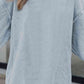 Ribbed Round Neck Drop Shoulder Sweatshirt