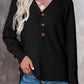 Half Button Long Sleeve Knit Top