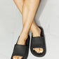 MMShoes Arms Around Me Open Toe Slide in Black