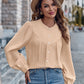 Round Neck Puff Sleeve Shirt