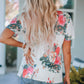 Floral V-Neck Tee Shirt