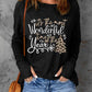 Slogan Graphic Long Sleeve T-Shirt