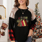 Sequin Christmas Tree Graphic  Long Sleeve T-Shirt