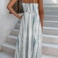 Printed Surplice Adjustable Spaghetti Strap Maxi Dress
