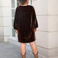 Plus Size V-Neck Balloon Sleeves Dress