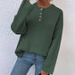 Quarter-Button Slit Sweater