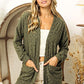 BiBi Checkered Long Sleeve Open Front Cardigan
