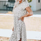 Leopard Print Empire Waist Babydoll Dress