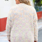 Plus Size Heathered Long Sleeve Pocketed Cardigan