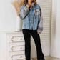 Geometric Raw Hem Denim Jacket